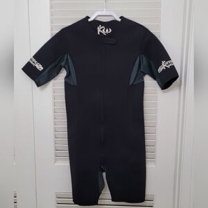 Kutting Weight Sauna Suit Short Sleeve Neoprene Weight Loss Sweat Suit Black LG